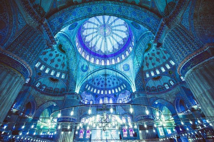 Innenansicht der Blauen Moschee, Istanbul