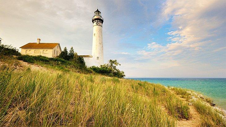 Süd Manitou Island Leuchtturm, Nationalpark Sleeping Bear Dunes
