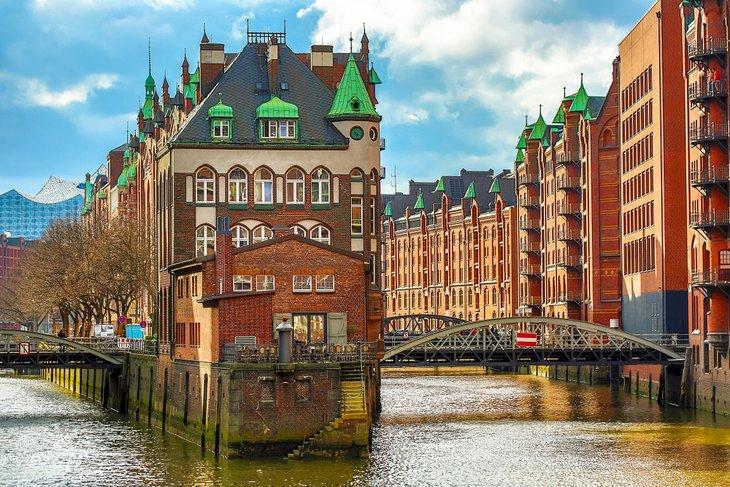 Distrito de almacenes en Hamburgo, Alemania