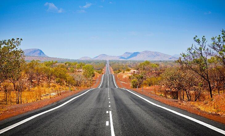 Eine Straße in Westaustralien