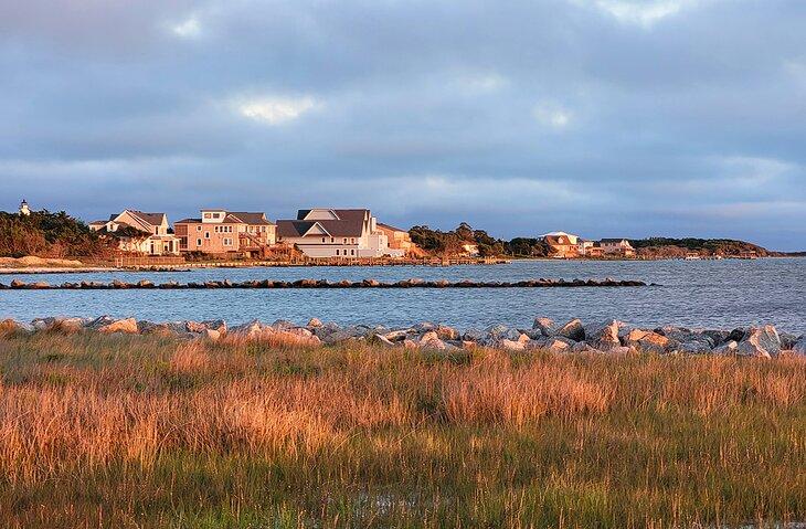 Pueblo de Ocracoke al atardecer