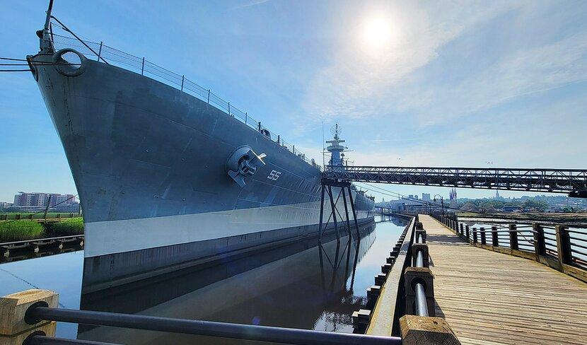 Rampa de embarque en el USS Battleship North Carolina