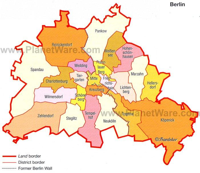 Berlín - Mapa de la Ciudad y sus Distritos - Atracciones Turísticas