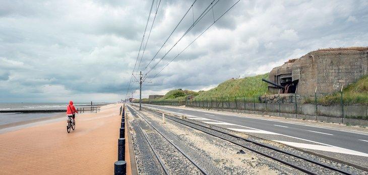 Frente marítimo de Ostende con restos de Atlantikwall
