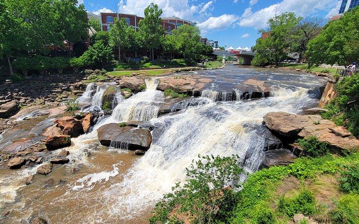 Reedy Falls dans le centre-ville de Greenville