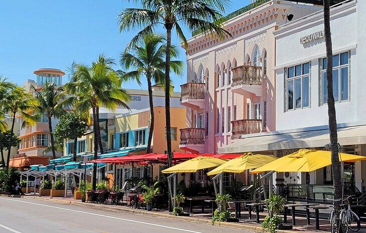 Das Art Deco Viertel in Miami Beach, Florida