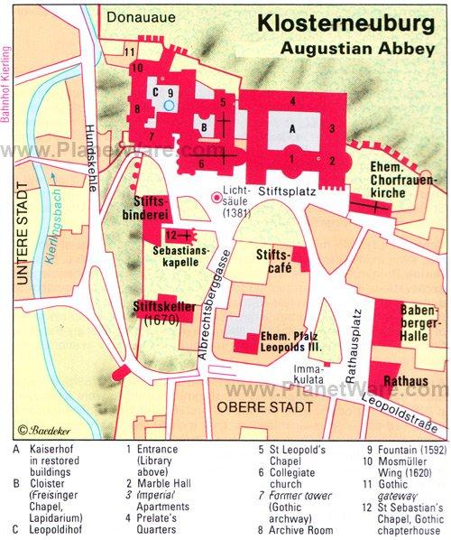 Abadía Agustiniana de Klosterneuburg - Mapa de plano