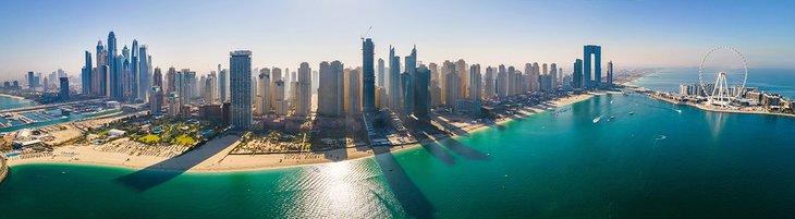 Vue aérienne de la plage de Jumeirah Beach Residence