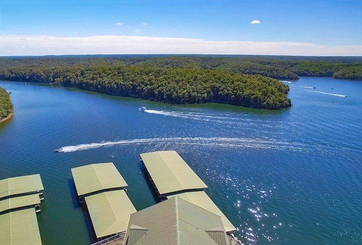 Vista aérea del Lago de los Ozarks
