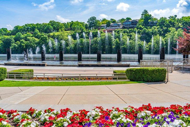 Fuentes en Branson Landing en Branson, Missouri