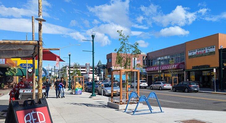 Verano en el centro de Anchorage
