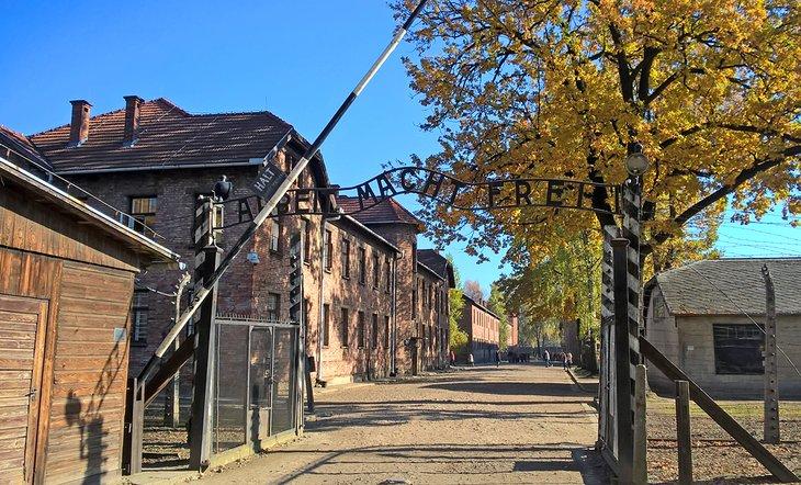 Entrada al campo de concentración de Auschwitz