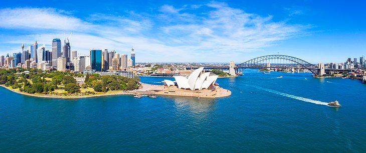 Vista aérea del puerto de Sydney