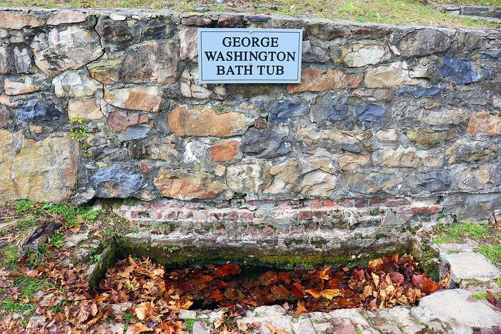 Baño de George Washington en Berkeley Springs