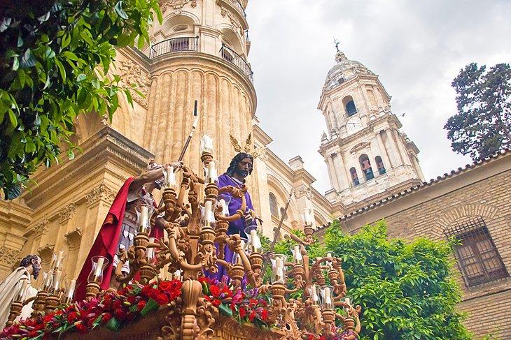 Procesión de Semana Santa en Málaga, España