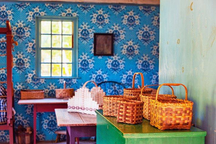 Intérieur d'une vieille maison dans le Old Sturbridge Village