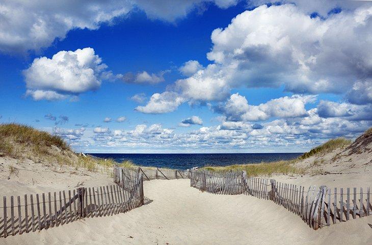 Chemin vers la plage à Cape Cod