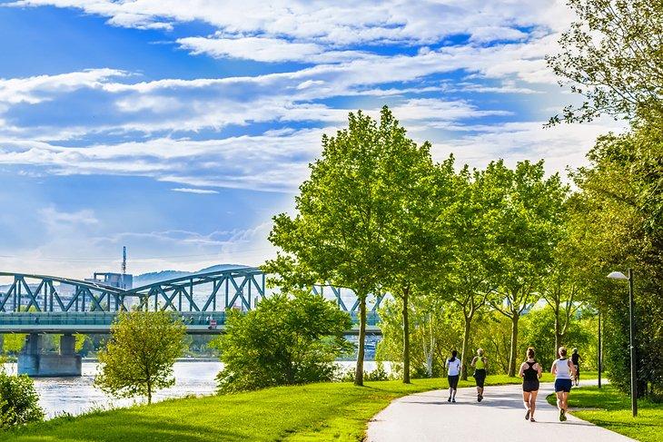 Jogger auf der Donauinsel