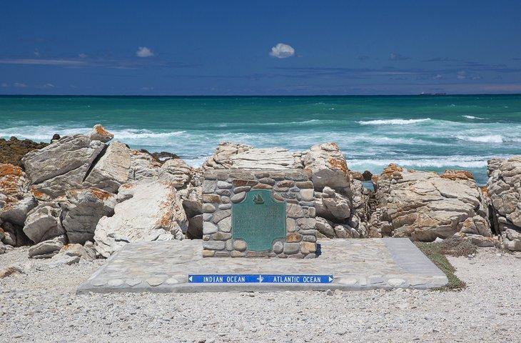 El punto más al sur del continente africano en Cabo Agulhas