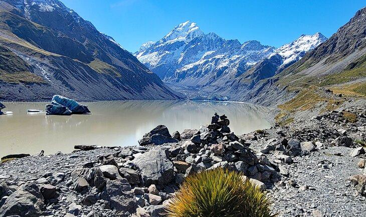 Hooker Lake im Aoraki/Mt. Cook Nationalpark