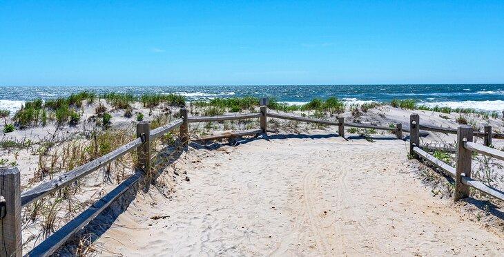 Entrada a la playa en Sea Isle City