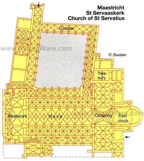 Iglesia de San Servacio en Maastricht - Mapa de planta