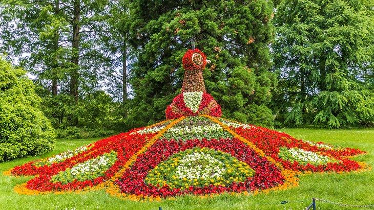 Instalación floral en la isla Mainau