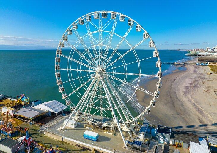 Noria en el Steel Pier de Atlantic City, Nueva Jersey