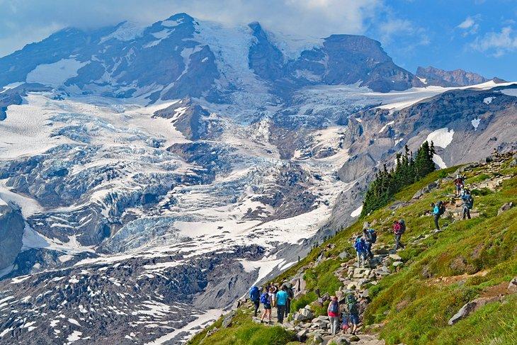 Wanderer auf dem Skyline Trail