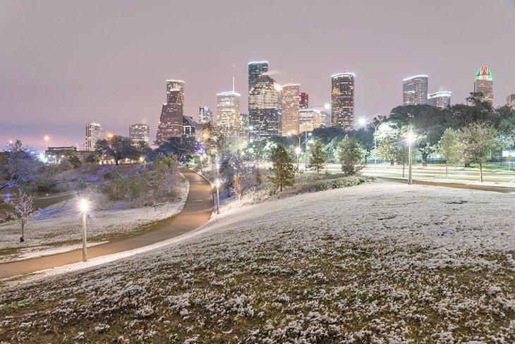 Nevadas raras en Houston
