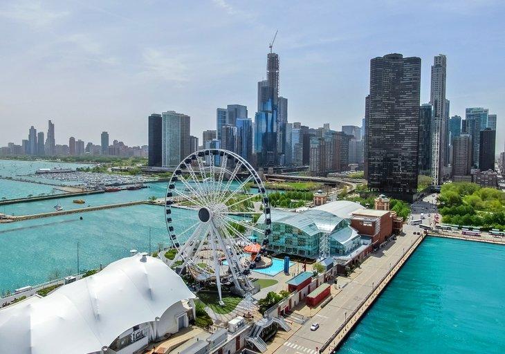 Vista aérea de Navy Pier