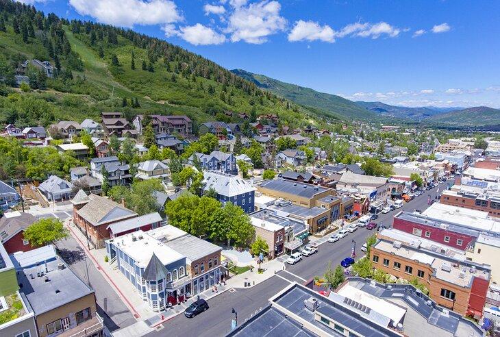 Vue aérienne de Park City, Utah