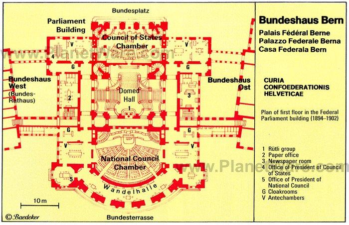 Bundeshaus Bern - Grundrisskarte