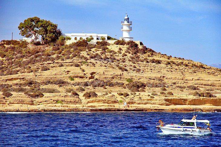 Faro del Cabo de las Huertas en la Costa de Alicante