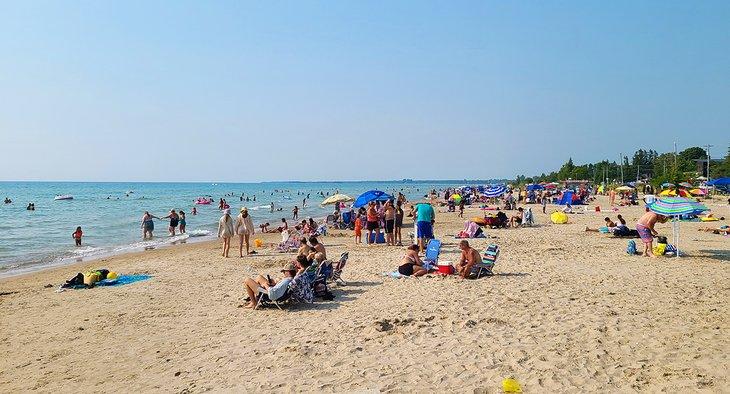 Sauble Beach en un día caluroso