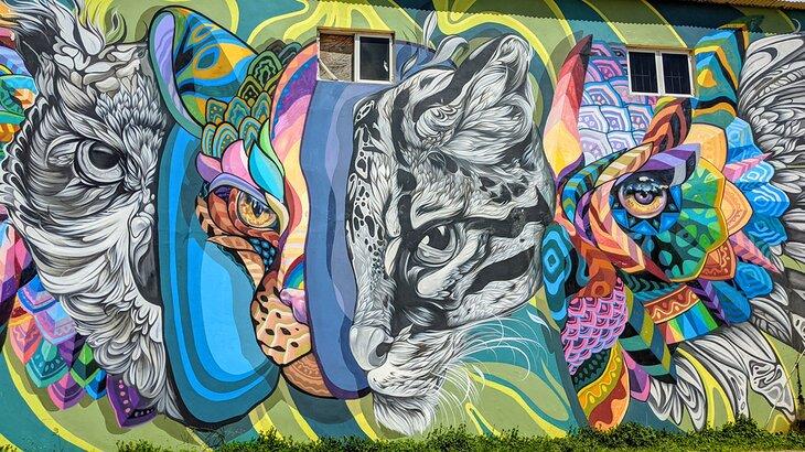 Murales en la pared de un edificio