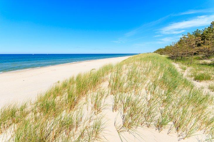 Dunas de arena, Leba, mar Báltico, Polonia