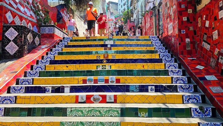 Azulejos en la Escadaria Selarón