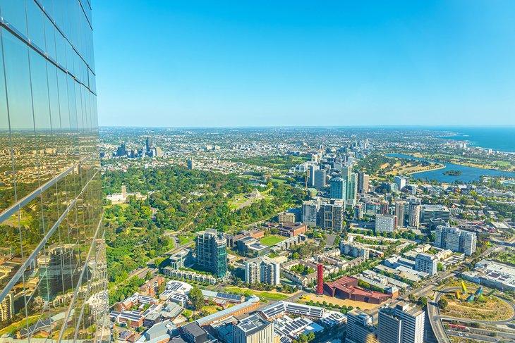 Vista de Melbourne desde el Skydeck en Eureka Tower