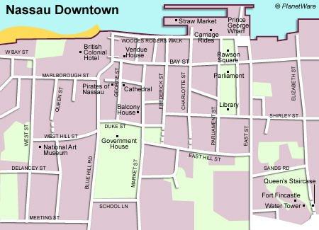 Centro de Nassau - Mapa de planta
