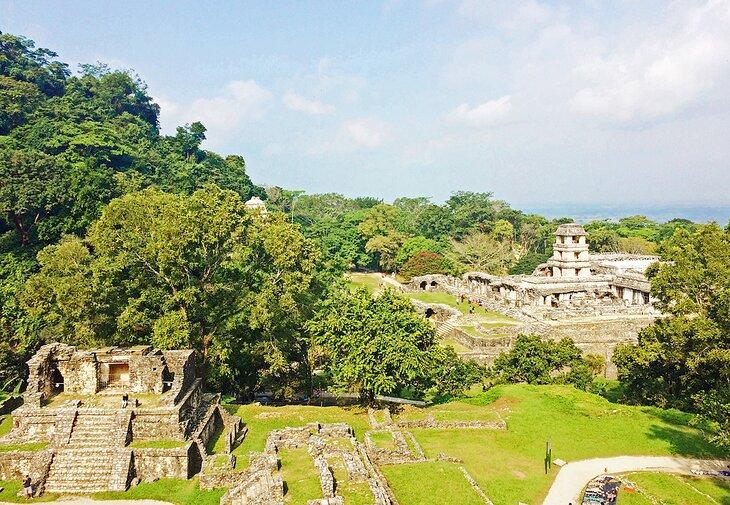 Vista sobre las ruinas de Palenque
