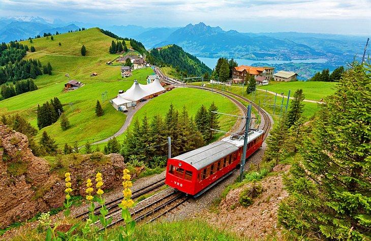Ferrocarril en el Monte Rigi