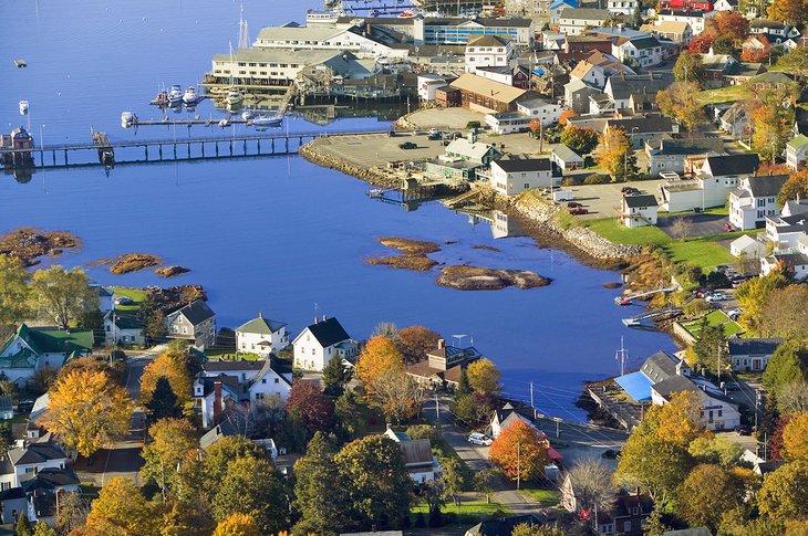 Vista aérea de Boothbay Harbor