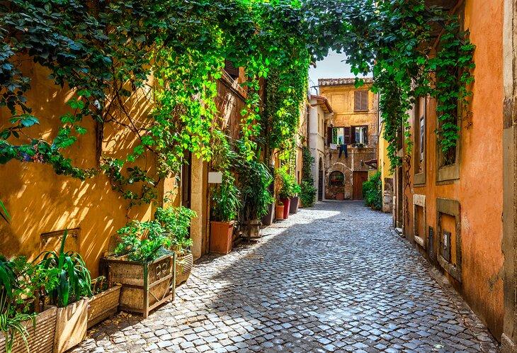Una calle en Trastevere, Roma