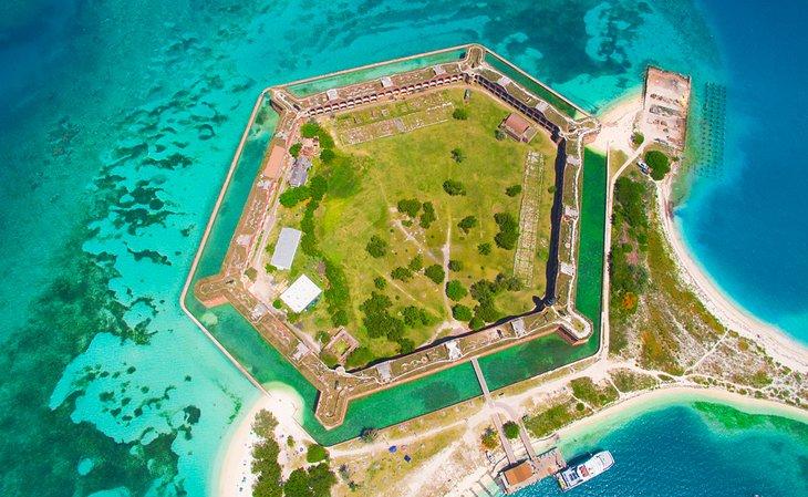 Luftaufnahme von Fort Jefferson im Dry Tortugas National Park