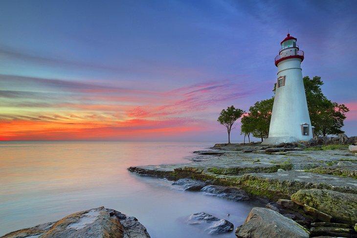 Der Marblehead-Leuchtturm bei Sonnenaufgang