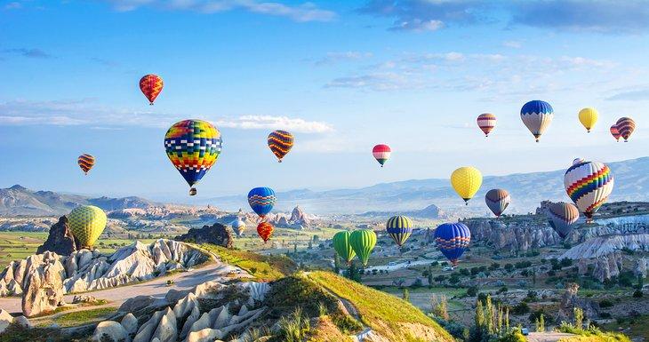 Globos de aire caliente en Capadocia