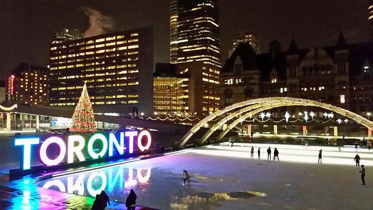Patin à glace en décembre à Toronto