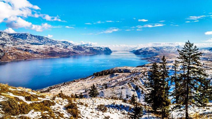 Lac Kamloops en hiver