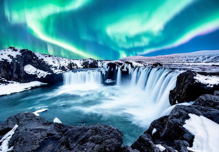 Aurores boréales en Islande